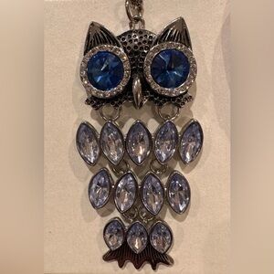 Park Lane Silver and Blue Owl Necklace